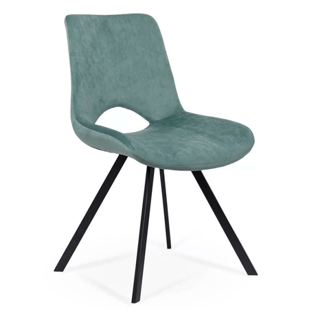 Scaun catifea verde picioare piramidale BUC250 Emerald Loft