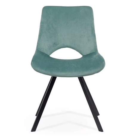 Scaun catifea verde picioare piramidale BUC250 Emerald Loft