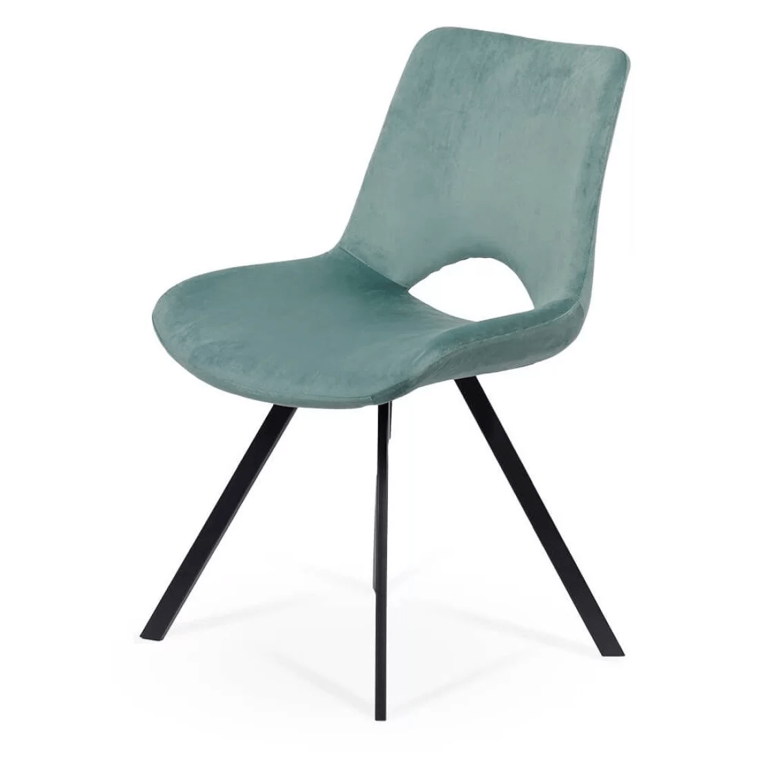 Scaun catifea verde picioare piramidale BUC250 Emerald Loft