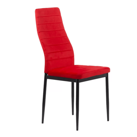 Scaun dining rosu catifea cadru metalic negru BUC263V Sunset