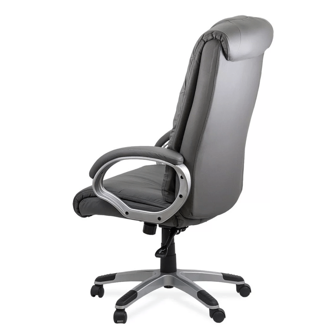 Scaun directorial gri piele ecologica mecanism balans semi-syncro rezistent 150kg OFF315 Majestic Moon