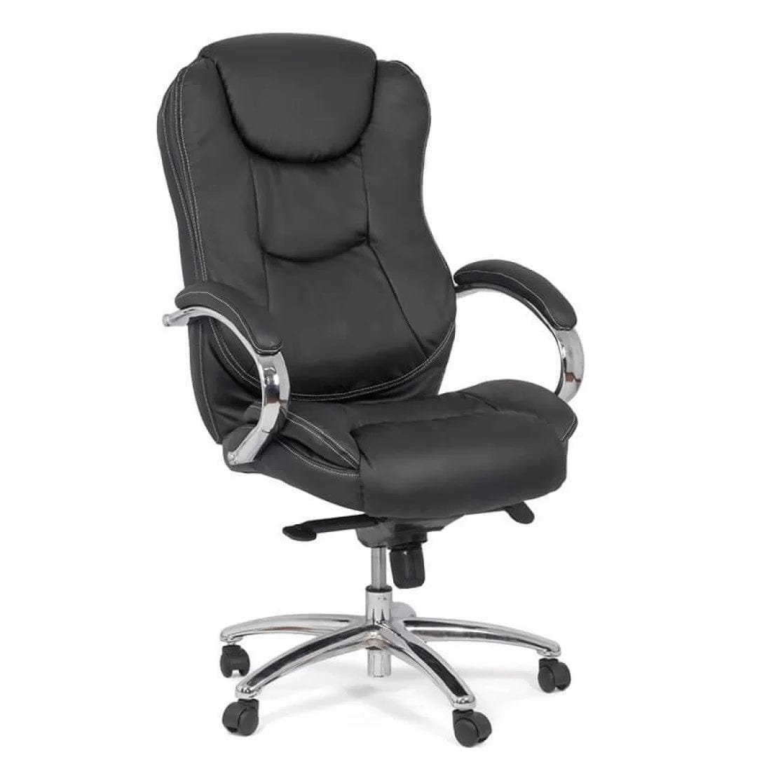 Scaun directorial piele burete inalta densitate mecanism balans semi-syncro 150kg OFF316 Board Max NEGRU