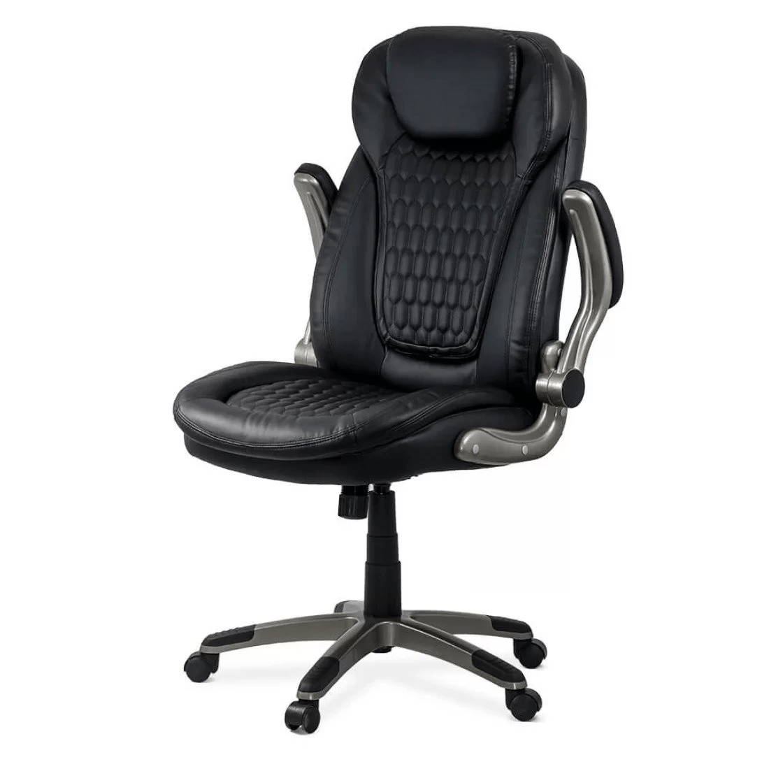 Scaun directorial piele negru 130 kg brate rabatabile OFF320 Hive