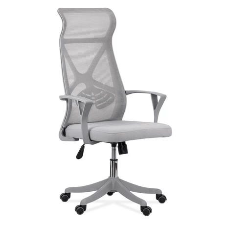 Scaun ergonomic gri, sezut buretat, spatar panza, OFF431 Aero Light