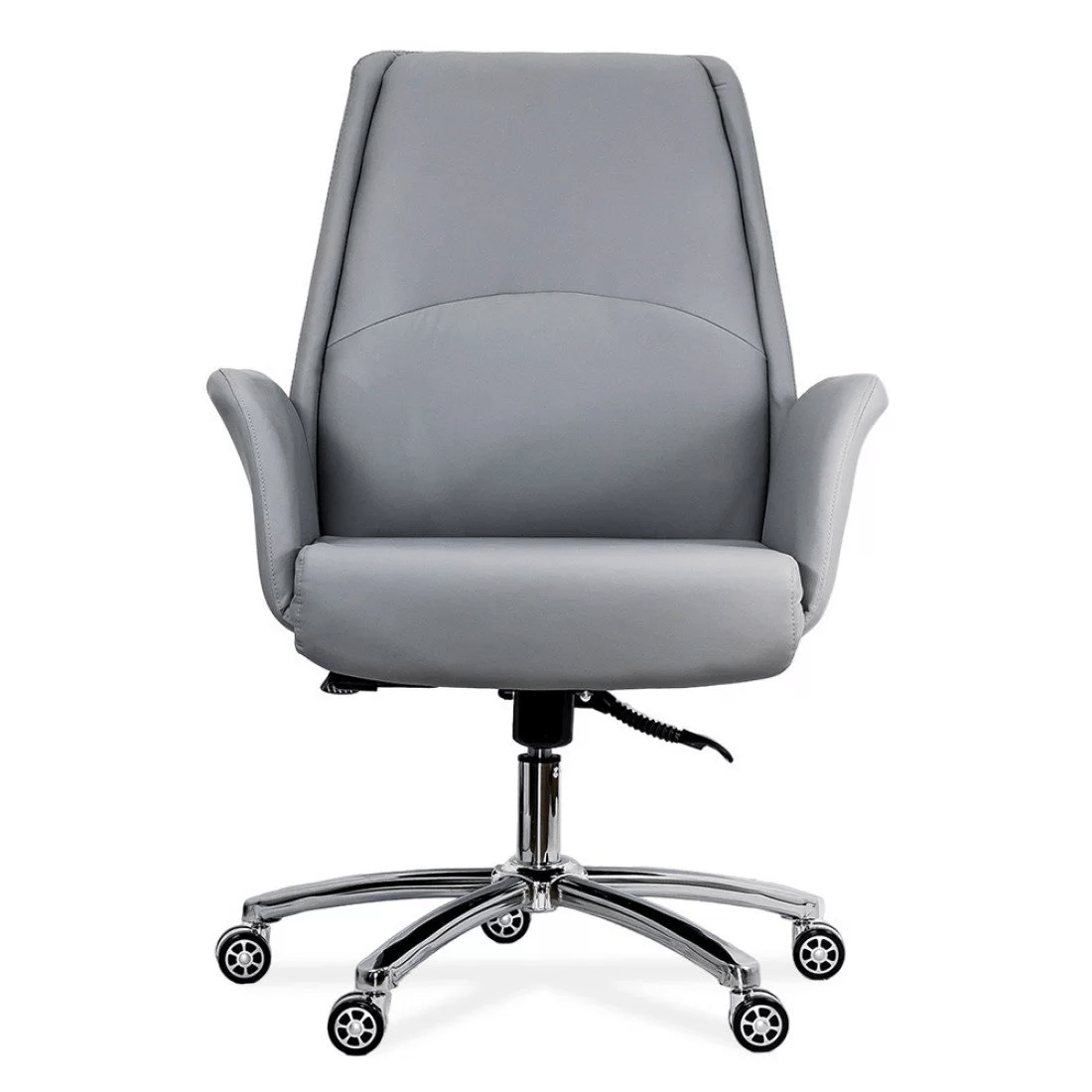 Scaun executiv gri piele reclinabil OFF800 Galaxy