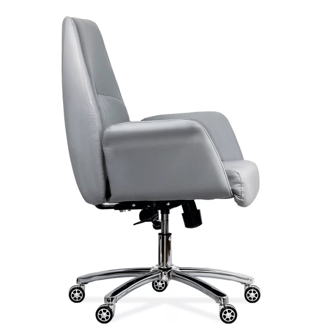 Scaun executiv gri piele reclinabil OFF800 Galaxy