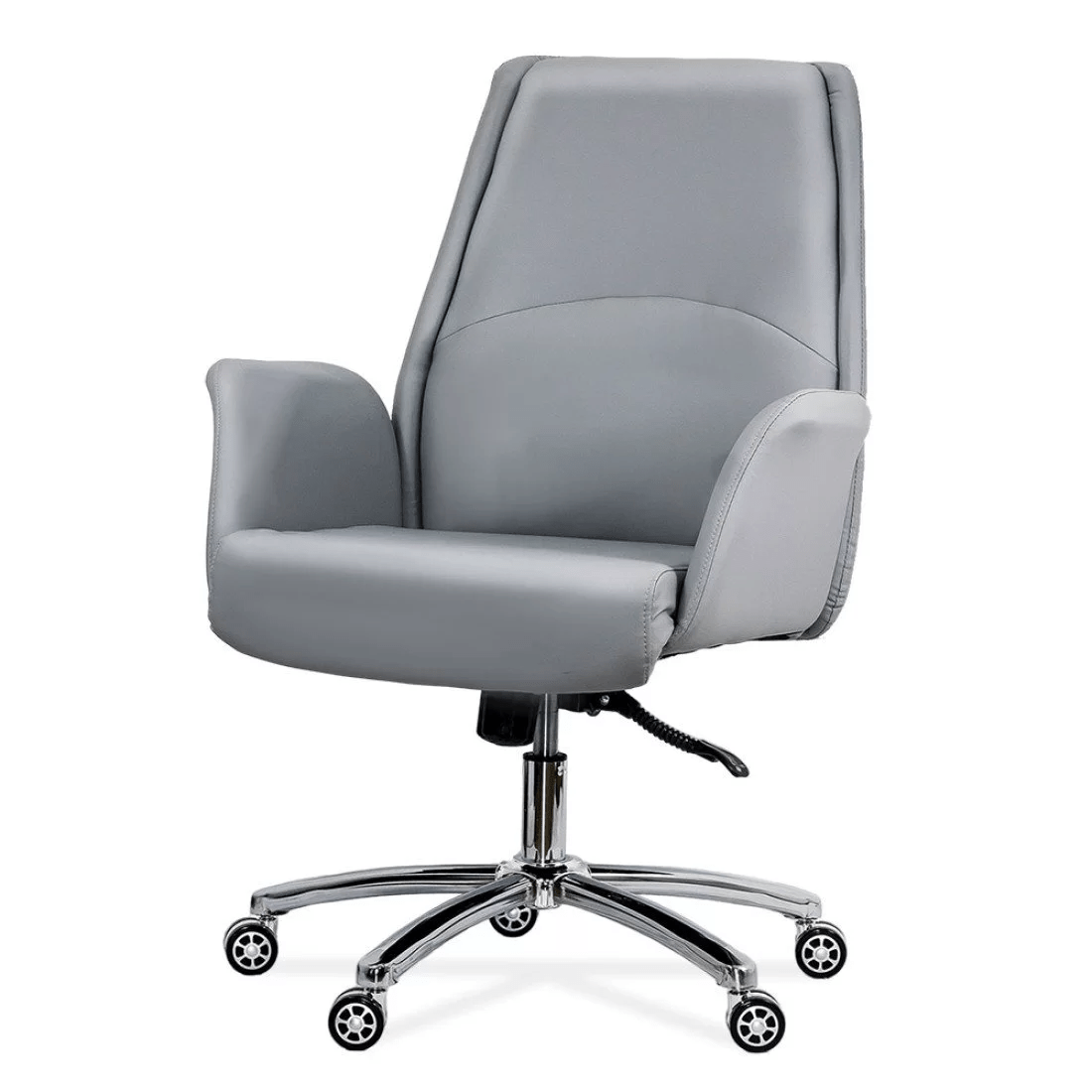 Scaun executiv gri piele reclinabil OFF800 Galaxy