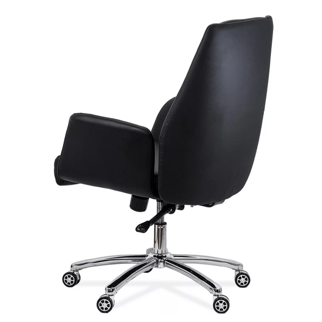 Scaun executiv negru piele reclinabil OFF800 Galaxy