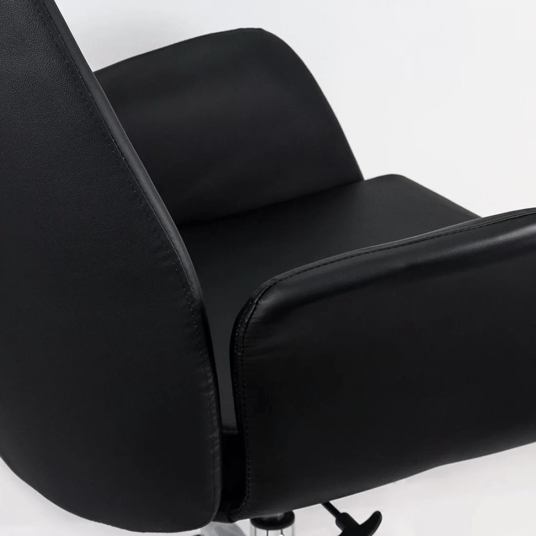 Scaun executiv negru piele reclinabil OFF800 Galaxy