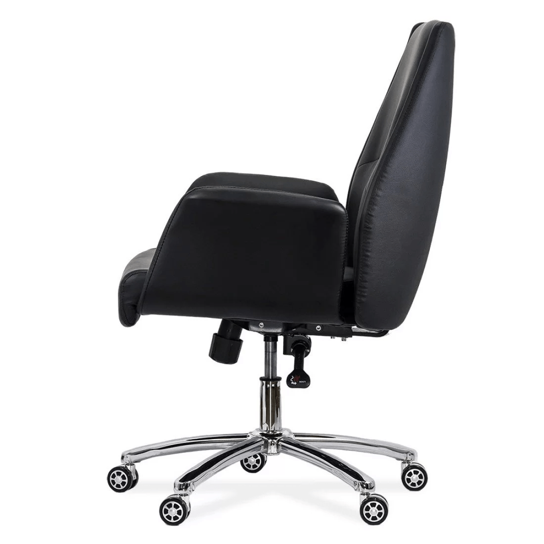 Scaun executiv negru piele reclinabil OFF800 Galaxy