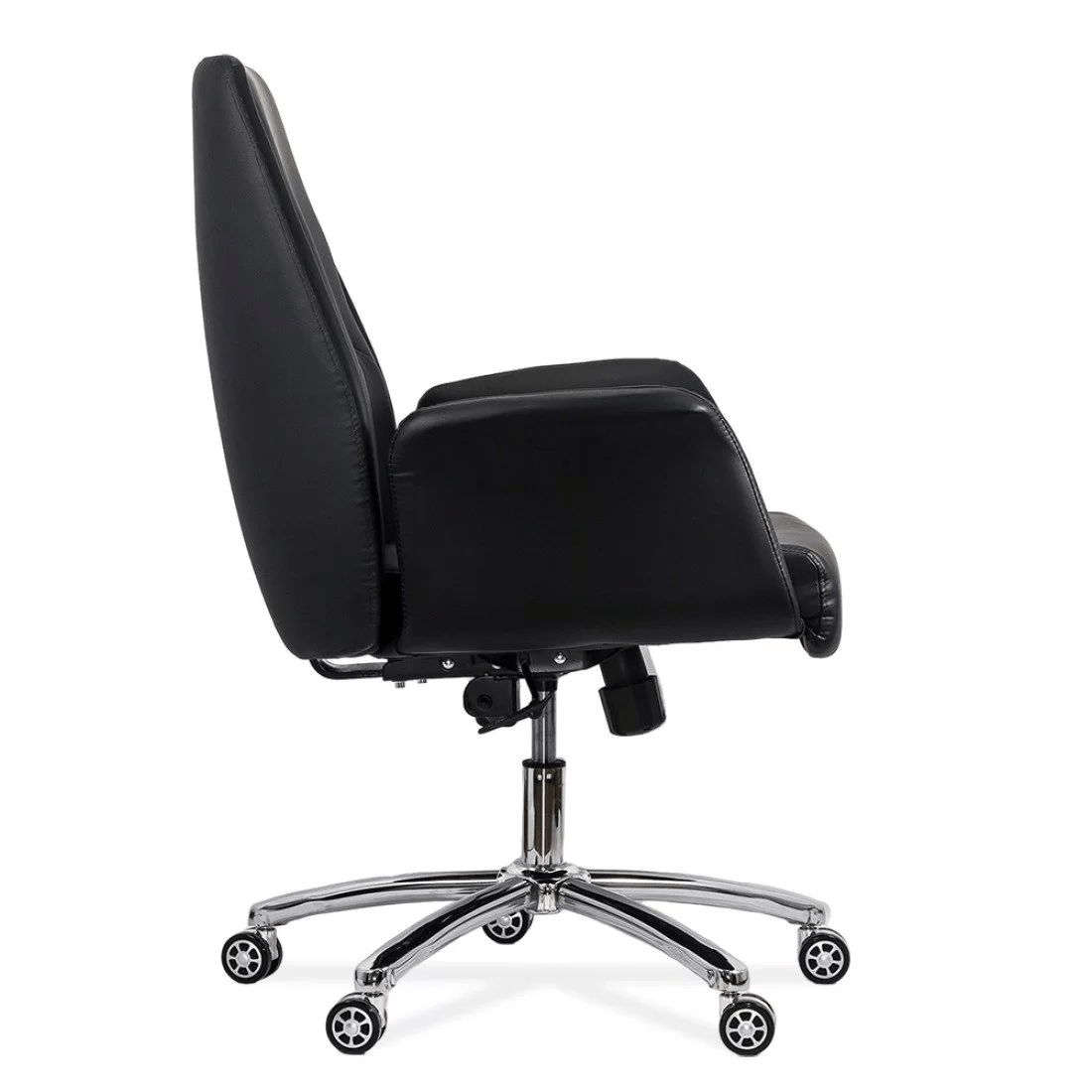 Scaun executiv negru piele reclinabil OFF800 Galaxy