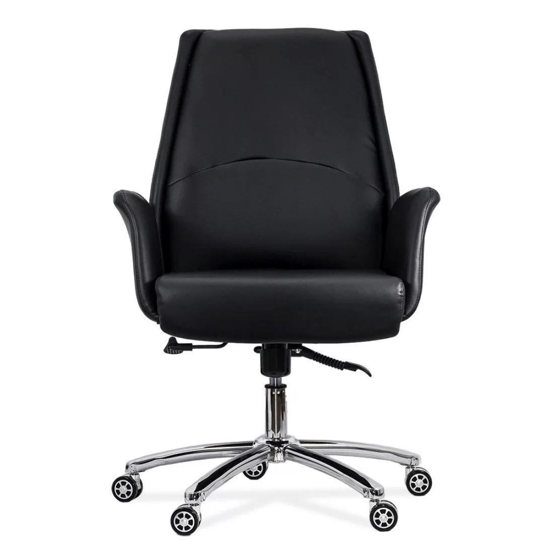 Scaun executiv negru piele reclinabil OFF800 Galaxy