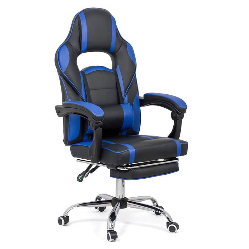 Scaun gaming piele albastru rabatabil 135 grade OFF302 Airjet
