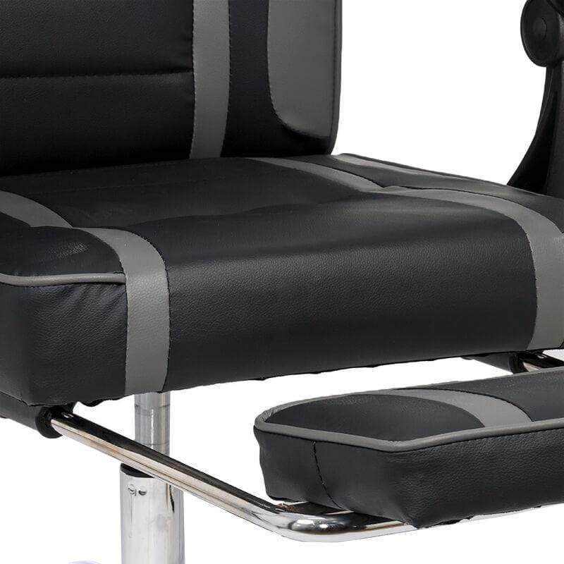 Scaun gaming piele gri rabatabil 135 grade OFF302 Airjet