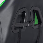 Scaun gaming piele verde brate ajustabile perne lombare OFF306 Jet Max