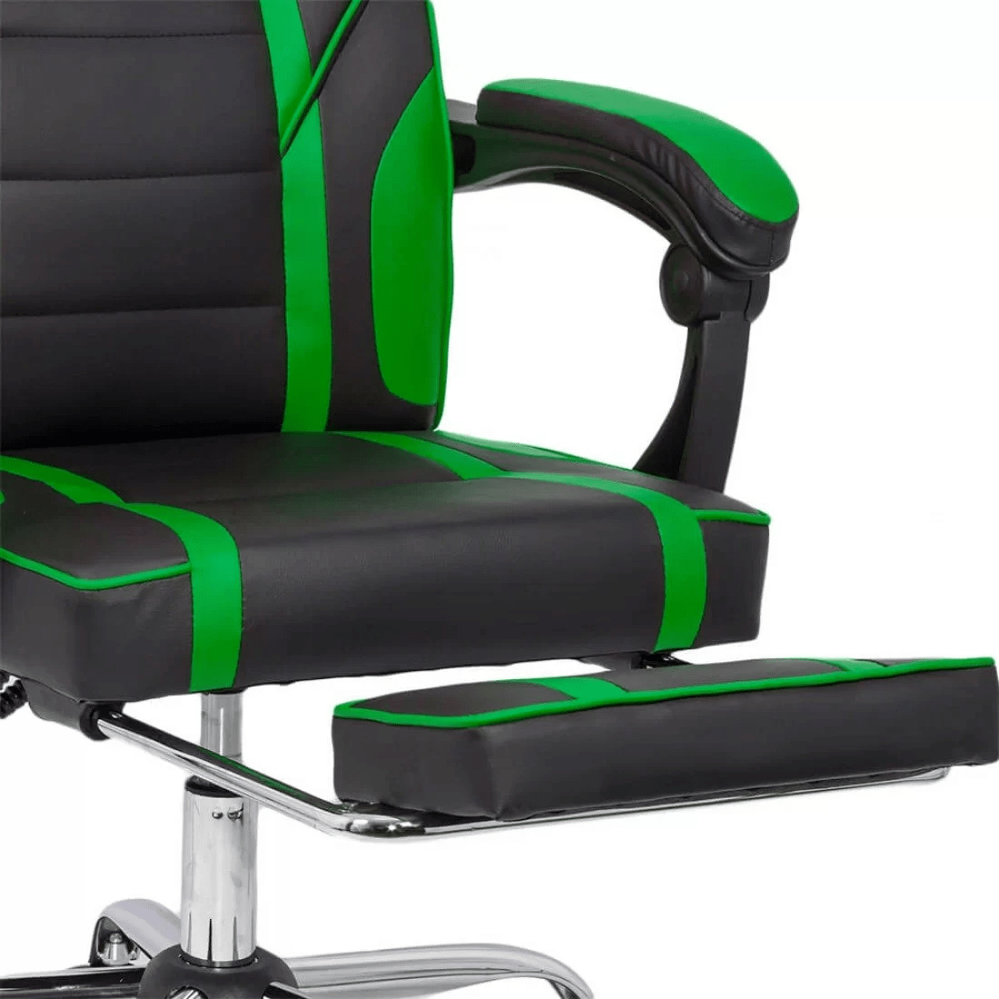 Scaun gaming piele verde rabatabil 135 grade OFF302 Airjet