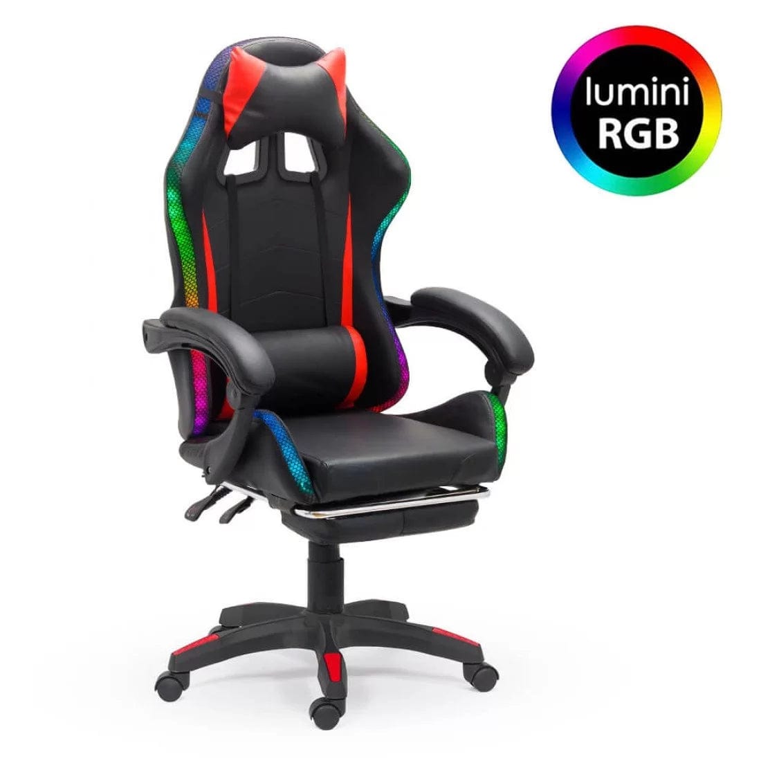 Scaun gaming relaxare led OFF303 Playmax NEGRU