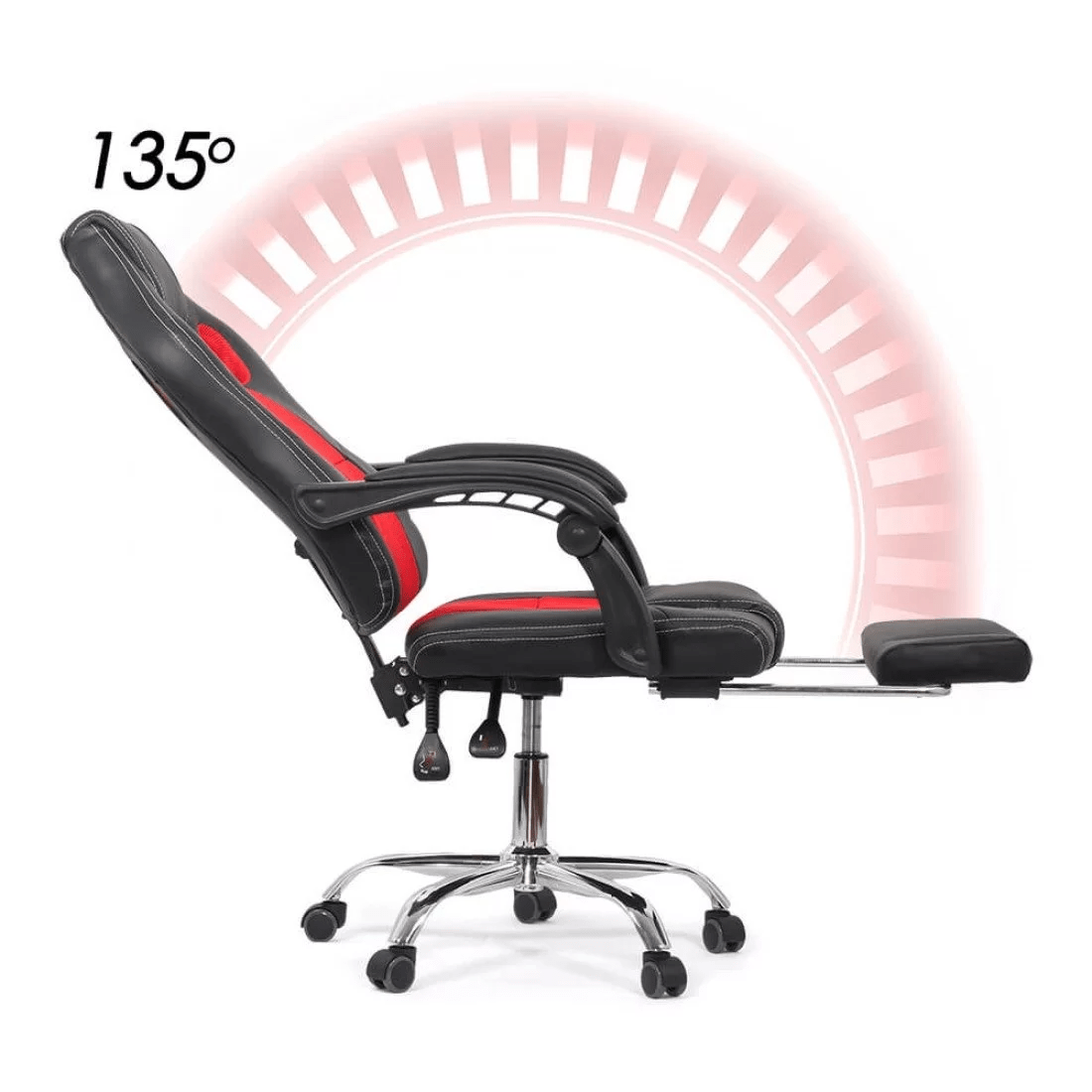 Scaun gaming relaxare piele negru rosu OFF3091 Legacy