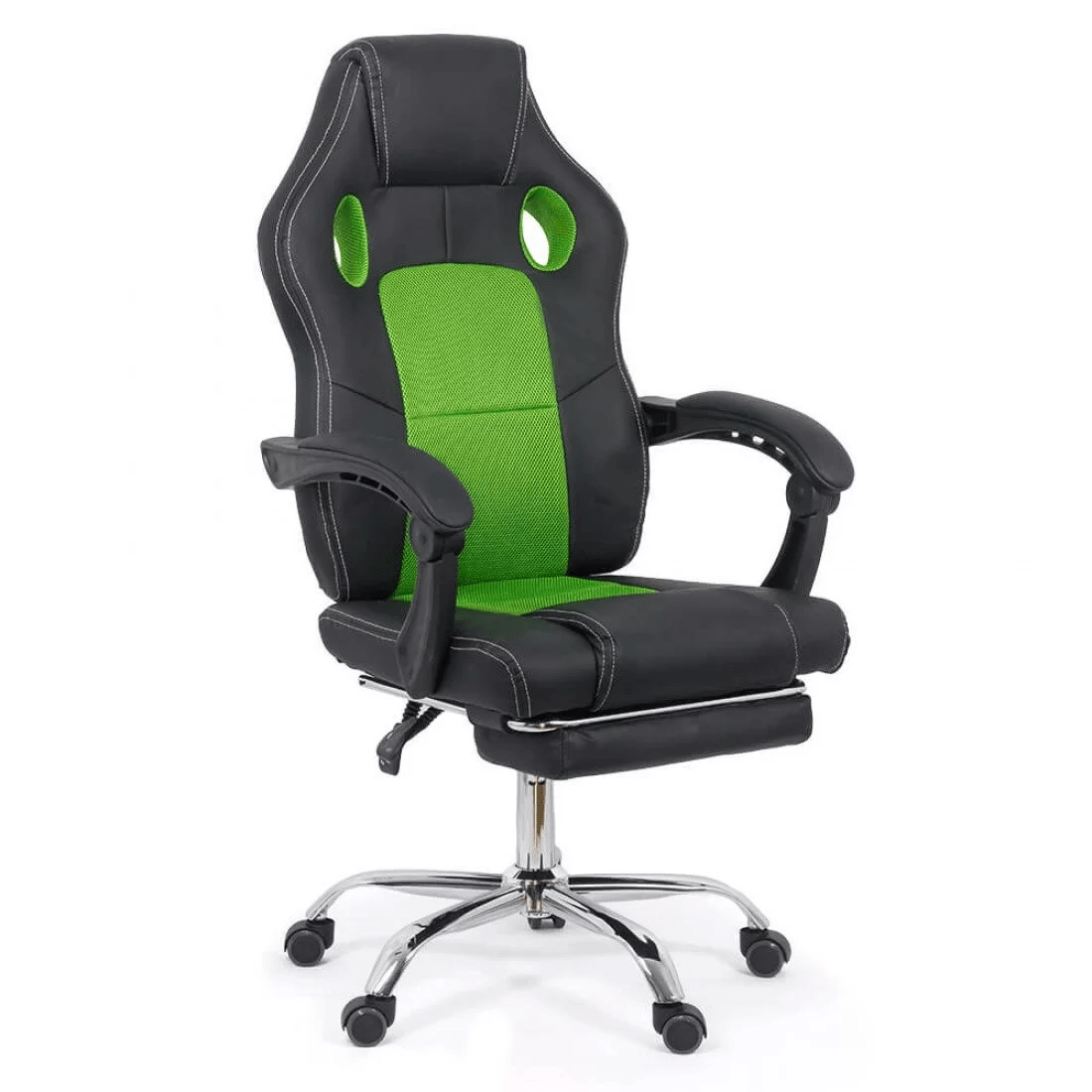 Scaun gaming relaxare piele negru verde OFF3091 Legacy