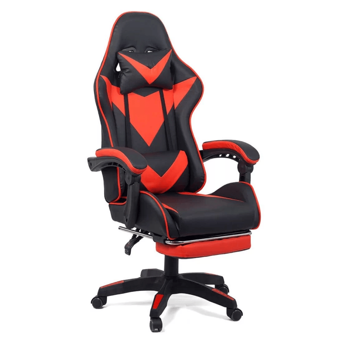 Scaun gaming rosu negru piele relaxare OFF299 Thronus