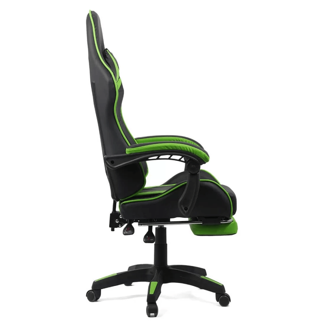 Scaun gaming verde negru piele relaxare OFF299 Thronus