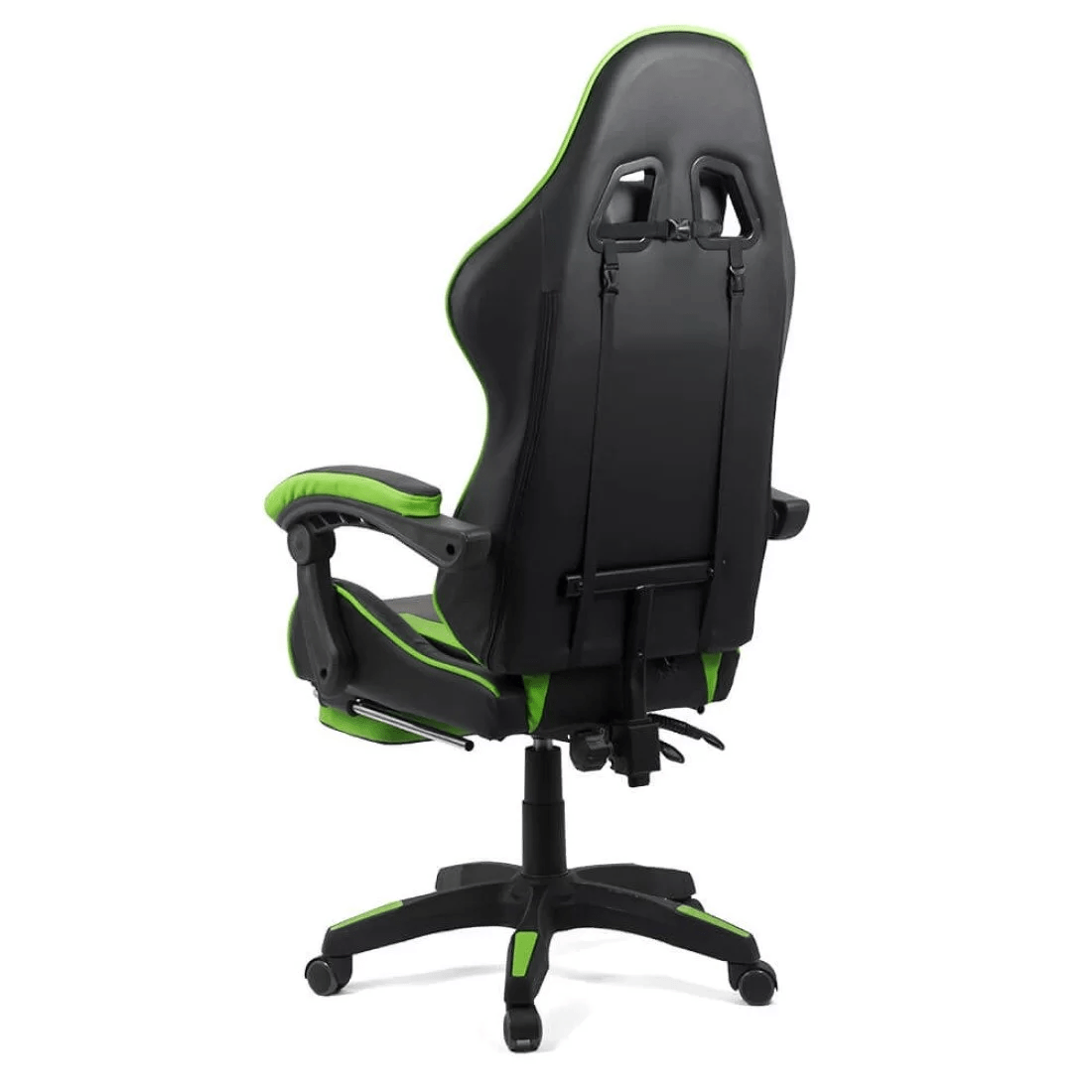 Scaun gaming verde negru piele relaxare OFF299 Thronus