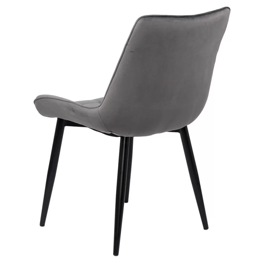 Scaun gri antracit catifea cadru metalic negru BUC206 Cote D'Azur