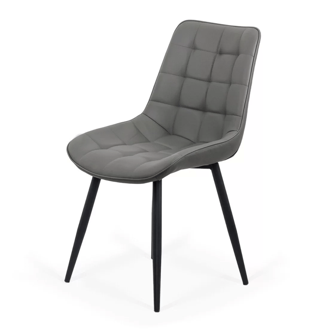 Scaun gri piele cadru metalic negru BUC206P Cote D'Ivoire