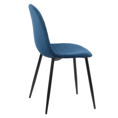 Scaun living bleumarin catifea picioare metalice BUC237X Loft BLEUMARIN