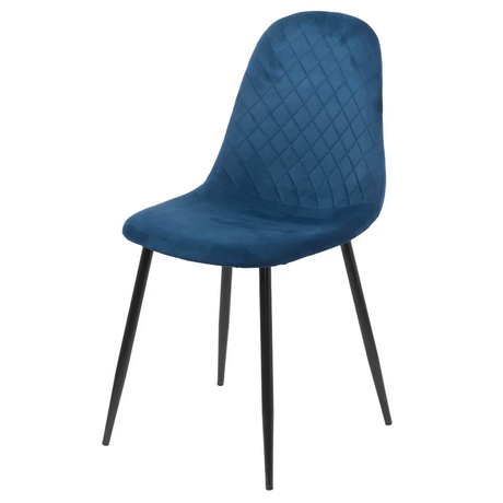 Scaun living bleumarin catifea picioare metalice BUC237X Loft BLEUMARIN