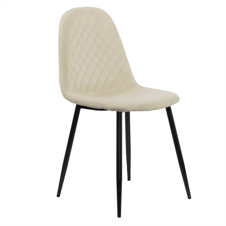 Scaun living crem catifea picioare metalice BUC237X Loft