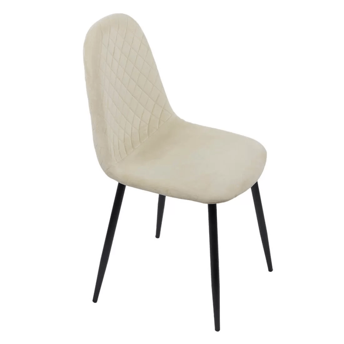 Scaun living crem catifea picioare metalice BUC237X Loft