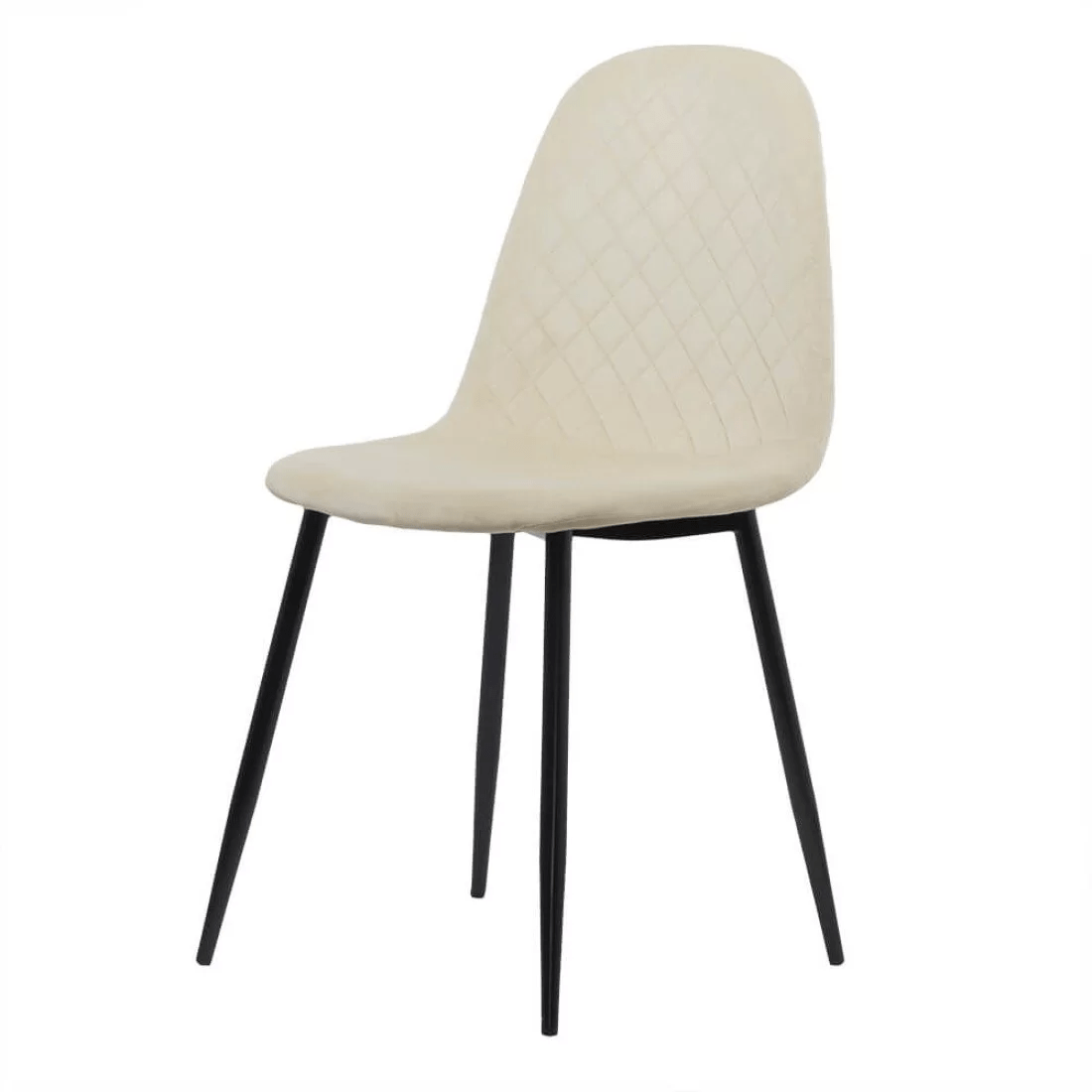 Scaun living crem catifea picioare metalice BUC237X Loft