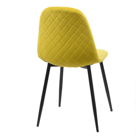 Scaun living galben catifea picioare metalice BUC237X Loft GALBEN