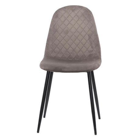 Scaun living gri catifea picioare metalice BUC237X Loft