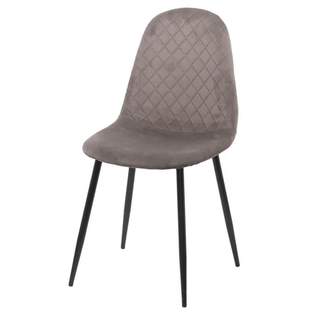 Scaun living gri catifea picioare metalice BUC237X Loft