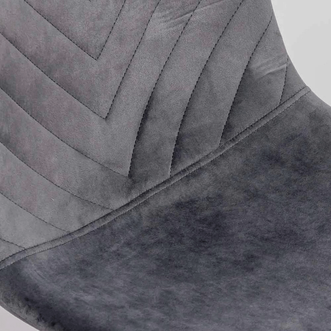 Scaun living gri catifea picioare metalice negre BUC208 Forest