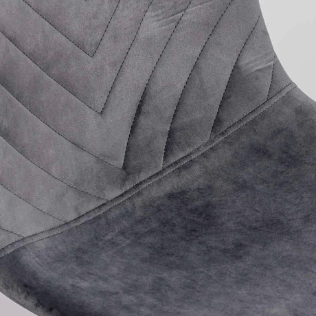 Scaun living gri catifea picioare metalice negre BUC208 Forest