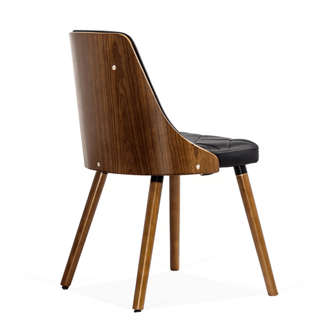 Scaun living piele spatar lemn picioare lemn reglabile BUC024 Nook