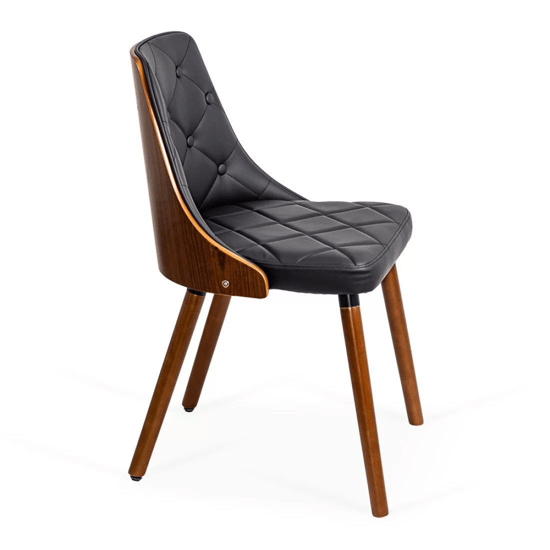 Scaun living piele spatar lemn picioare lemn reglabile BUC024 Nook