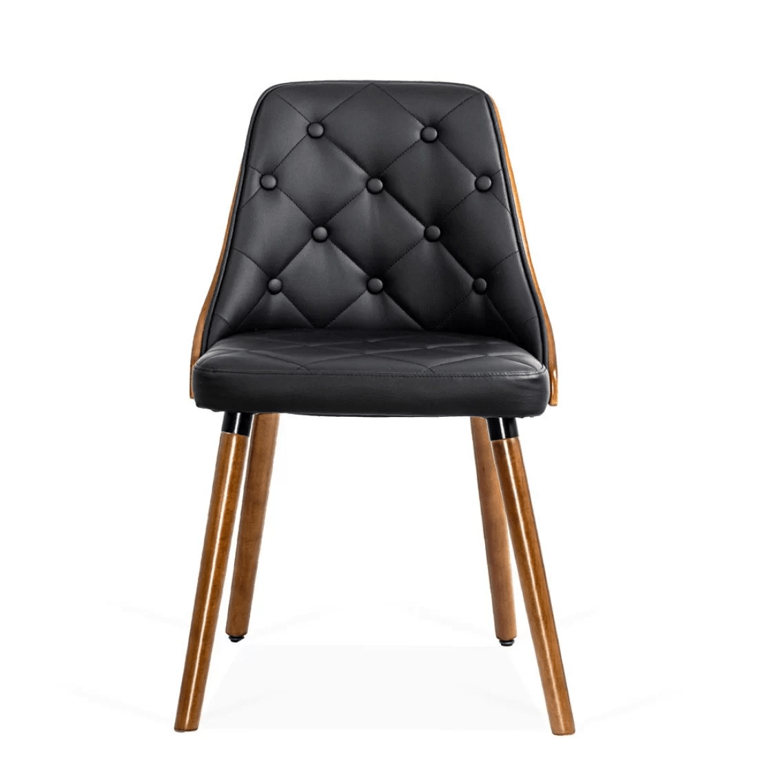 Scaun living piele spatar lemn picioare lemn reglabile BUC024 Nook