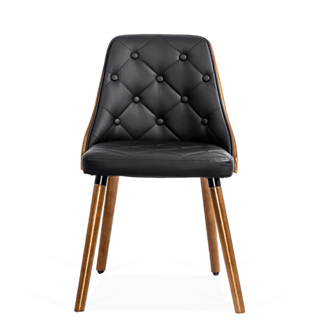 Scaun living piele spatar lemn picioare lemn reglabile BUC024 Nook