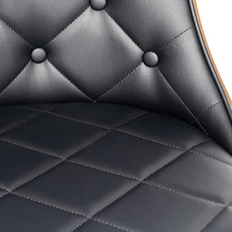 Scaun living piele spatar lemn picioare lemn reglabile BUC024 Nook