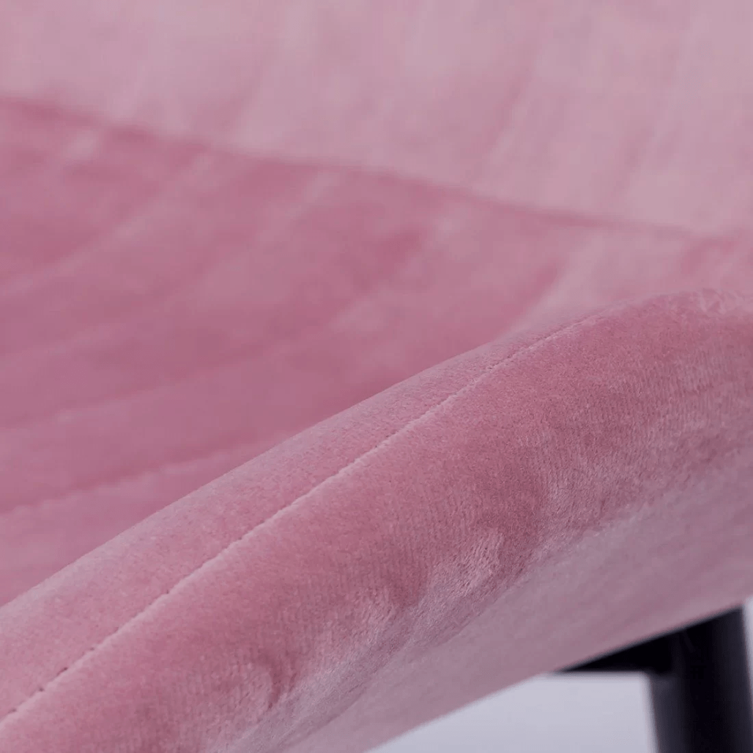 Scaun living roz catifea cadru negru BUC248 Princess Manor
