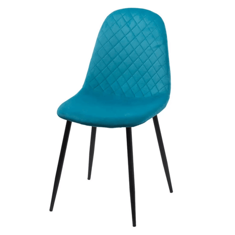 Scaun living turcoaz catifea picioare metalice BUC237X Loft