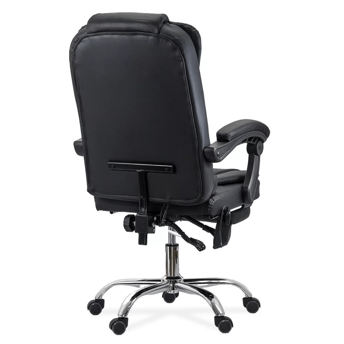 Scaun masaj extensibil negru piele 120 kg OFF418M Resto