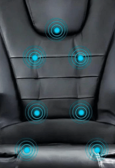 Scaun masaj extensibil negru piele 120 kg OFF418M Resto