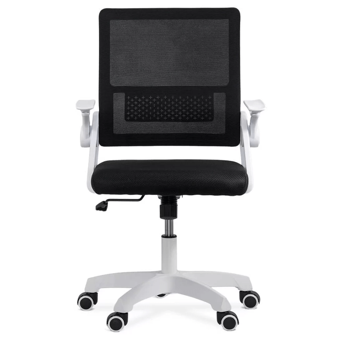 Scaun negru cadru alb 80 kg reclinabil 120 grade OFF6261 Playtech