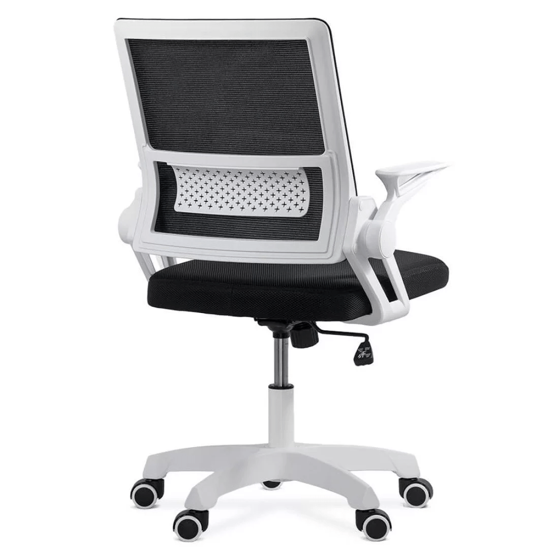 Scaun negru cadru alb 80 kg reclinabil 120 grade OFF6261 Playtech