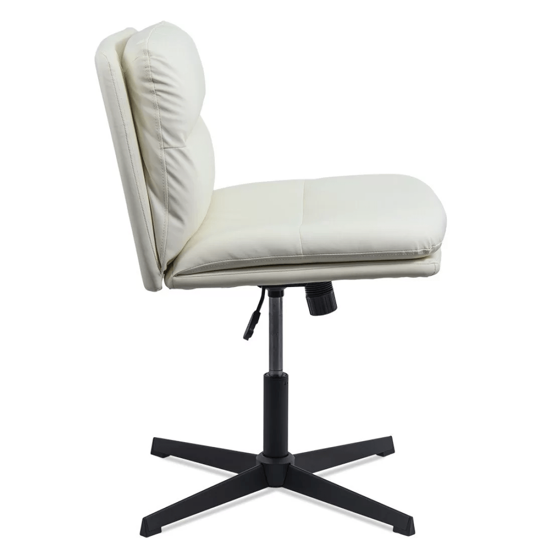 Scaun relaxare piele cadru negru reglabil REL407 Mobi CREM